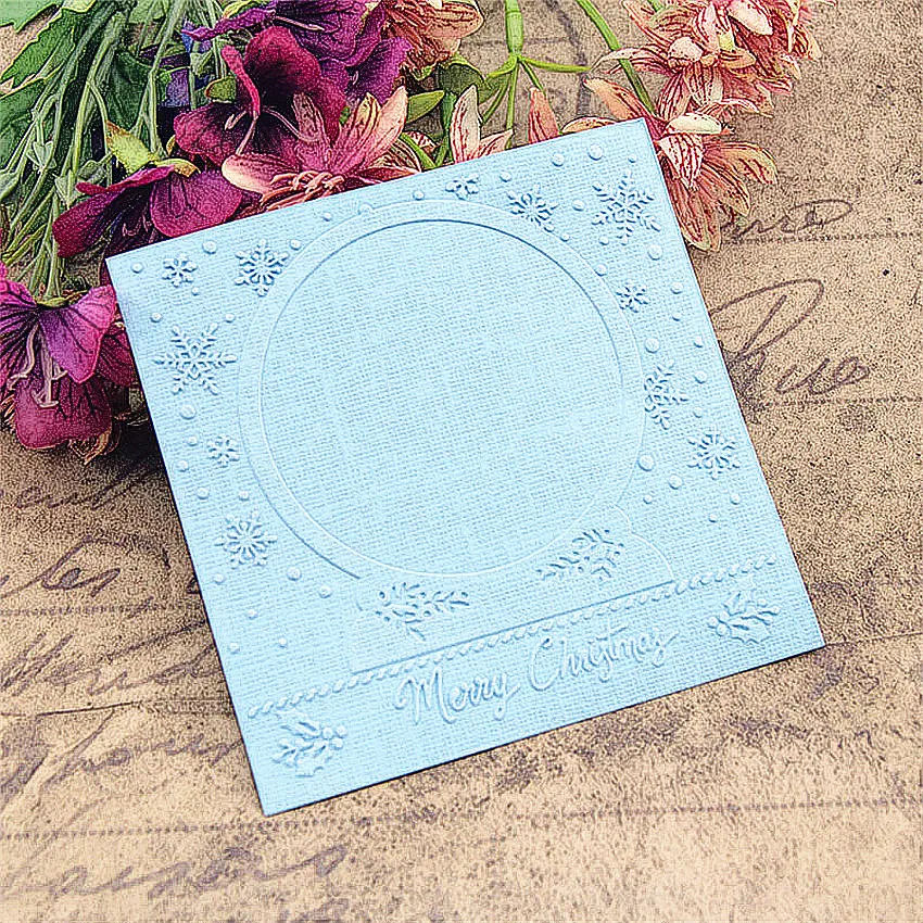 

HOT plastic clock template Christmas wreath craft card making paper card album wedding decoration Embossing folders