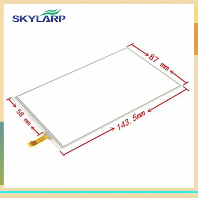 

6 inch Touch Screen for 143*87mm 143mm*87mm Digitizer resistance touchscreen Replacement With glue