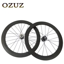 Track Fixed Gear Front 38mm Rear 50mm Depth Clincher Single Speed Carbon Track Wheels Road Bike