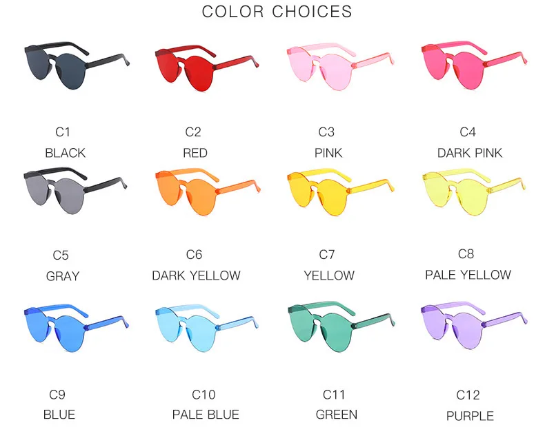 Бескаркасные Соединенные прозрачные очки, солнцезащитные очки для женщин, яркие цвета, цельные морские очки, красные