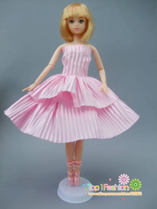 1 шт. розовая юбка балерины для куклы Барби Короткое мини платье подарок - Фото №1