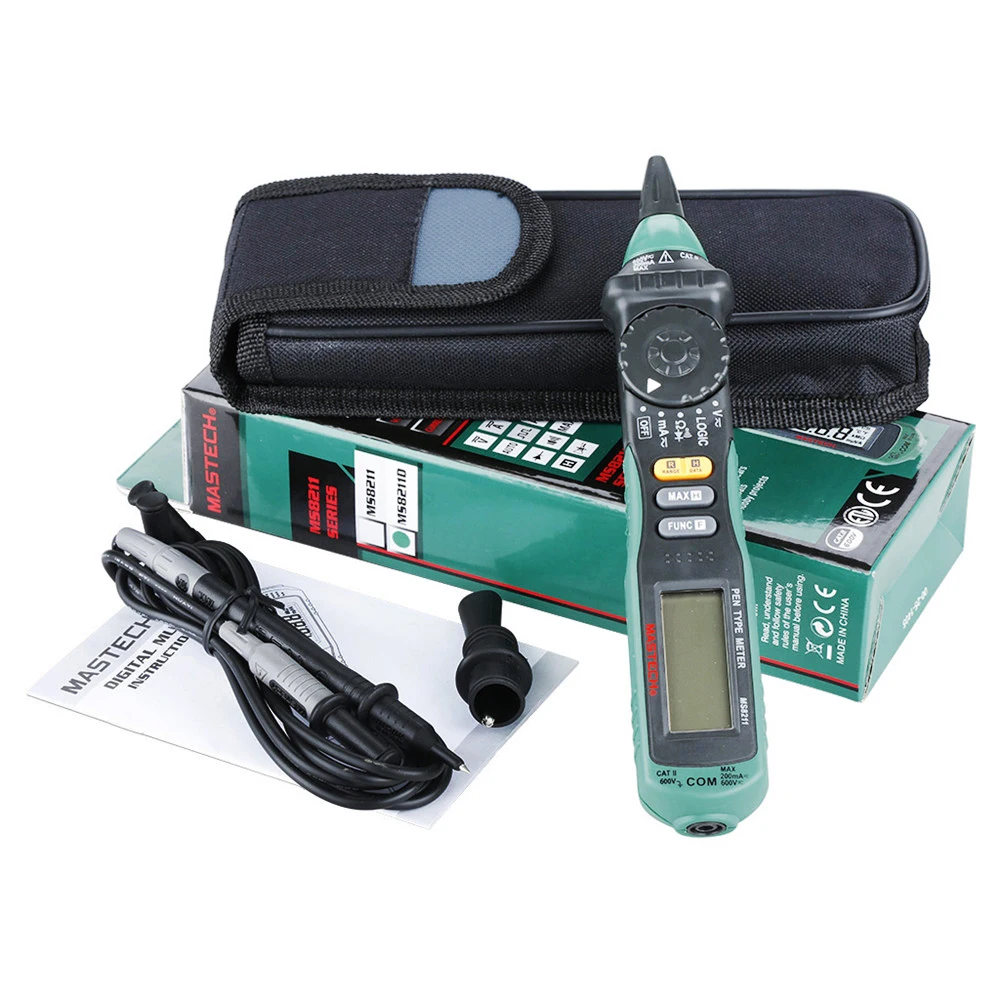 MasTech MS8211D Тип Ручки Цифровой мультиметр Авто Диапазон DMM мультитестер напряжения