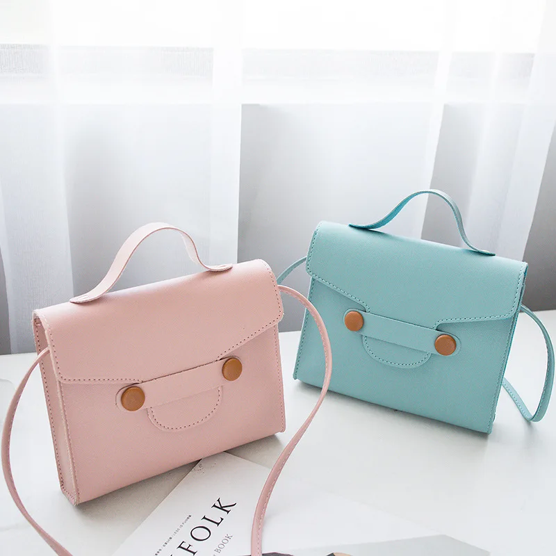 

2019 Hot Crossbody Bags For Women Casual Mini Candy Color Messenger Handbag Girls PU Leather Shoulder Flap Small Top-handle Bag