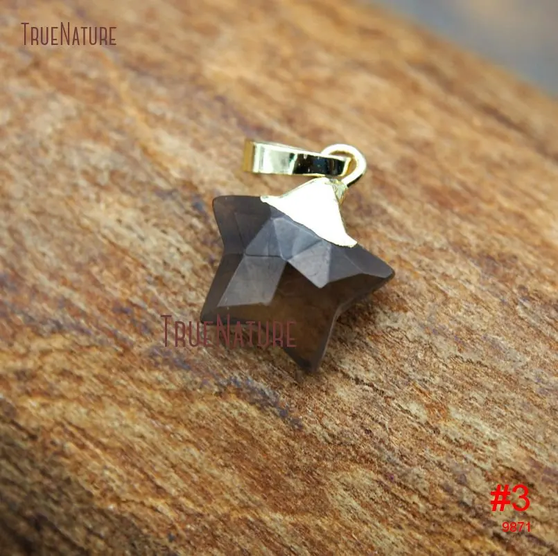 20180108-PM9872- Smoky Quartz Pendant Faceted Star Pendant_3