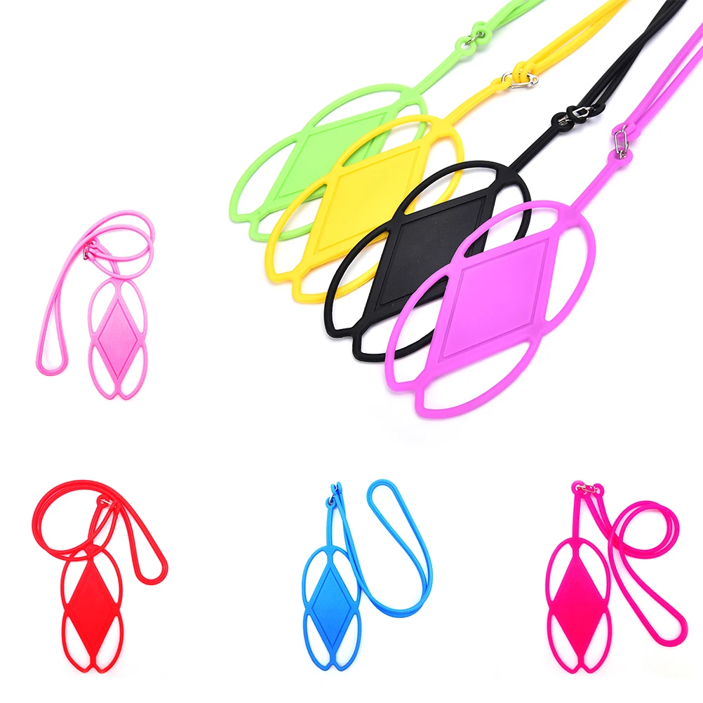 

JINHF Universal Silicone Cell Phone Lanyard Holder Case Cover Phone Neck Strap Necklace Sling For Smartphone