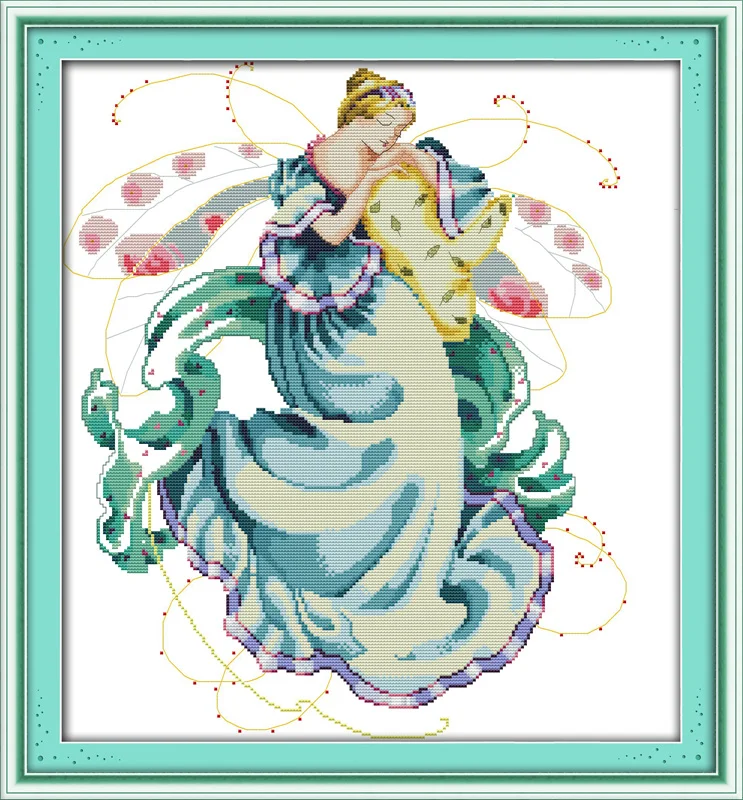 

Sweet dream, counted printed on fabric DMC 14CT 11CT Cross Stitch kits,embroidery needlework Sets Home Decor