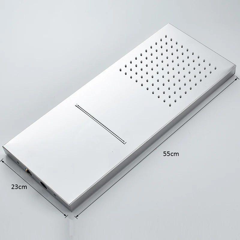 quyanre wanfan gappo chrome waterfall rainfall shower faucet set 4 way shower spa jets with handheld shower thermostatic shower mixer three handles mixer tap bath shower1