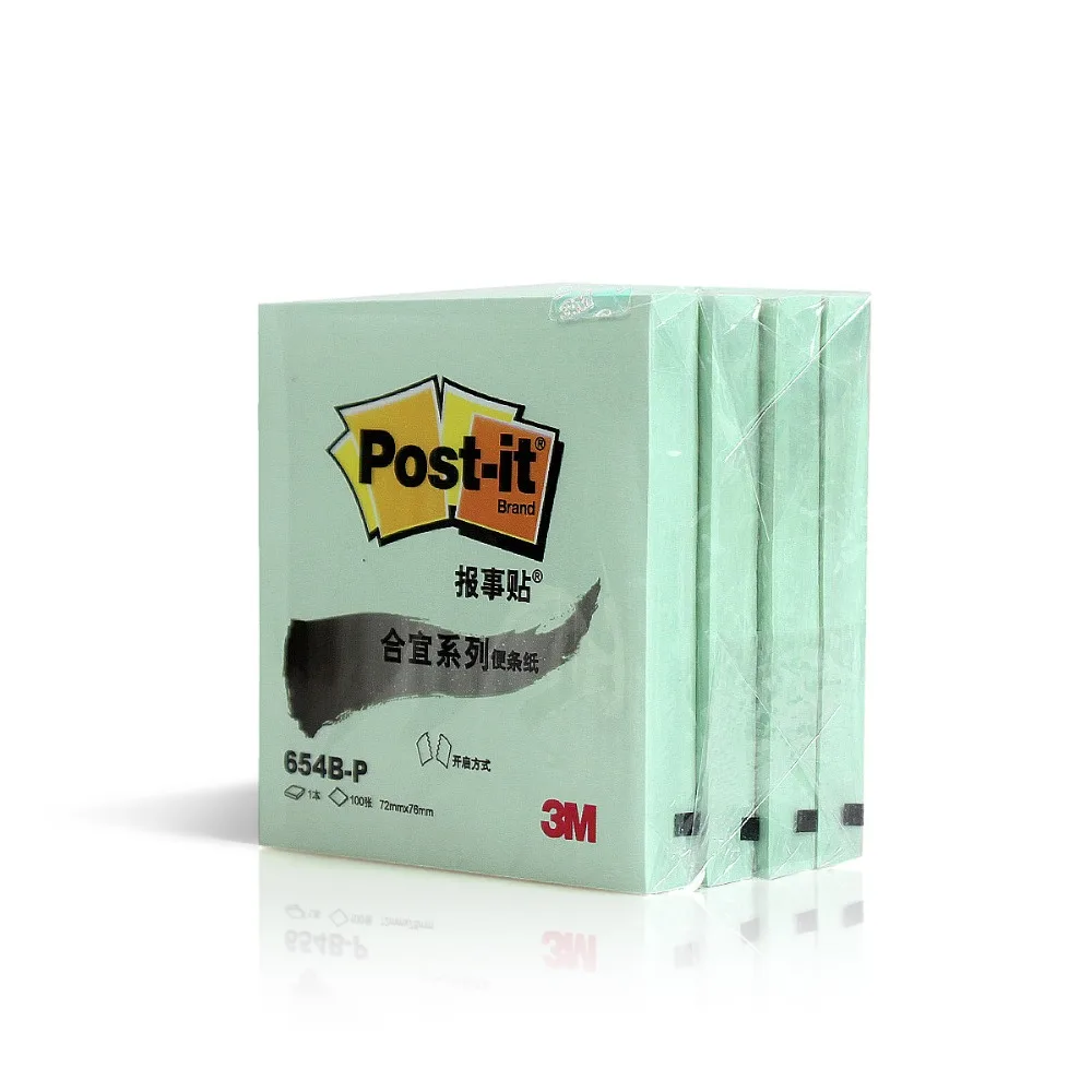 

3M post-it 100 pages per pad 654B-P colors extraction Sticky Post-it Note Paper Signature Sticky notes 4 pads/pack