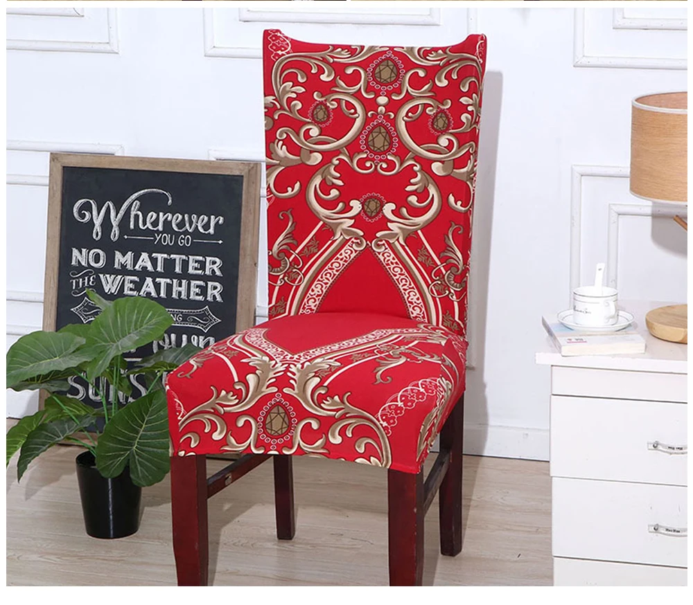 Kitchen Chair Covers Stretch Furniture Covers Towel Chair house de chaise Stool Chair slipcover chair cover Spandex 1246 pcs (1)
