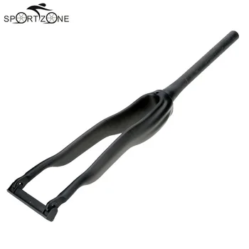 

Black 700C Road Bicycle Fork Full Carbon Fiber Matte Racing Front Fork 1-1/8"+1-1/2" Tapered Fork