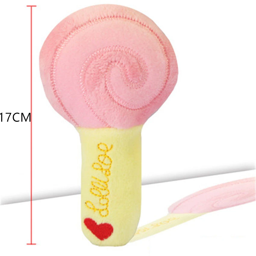 

Pet toy pink lollipop donut educational toys cat dog universal dog toy christmas squeak