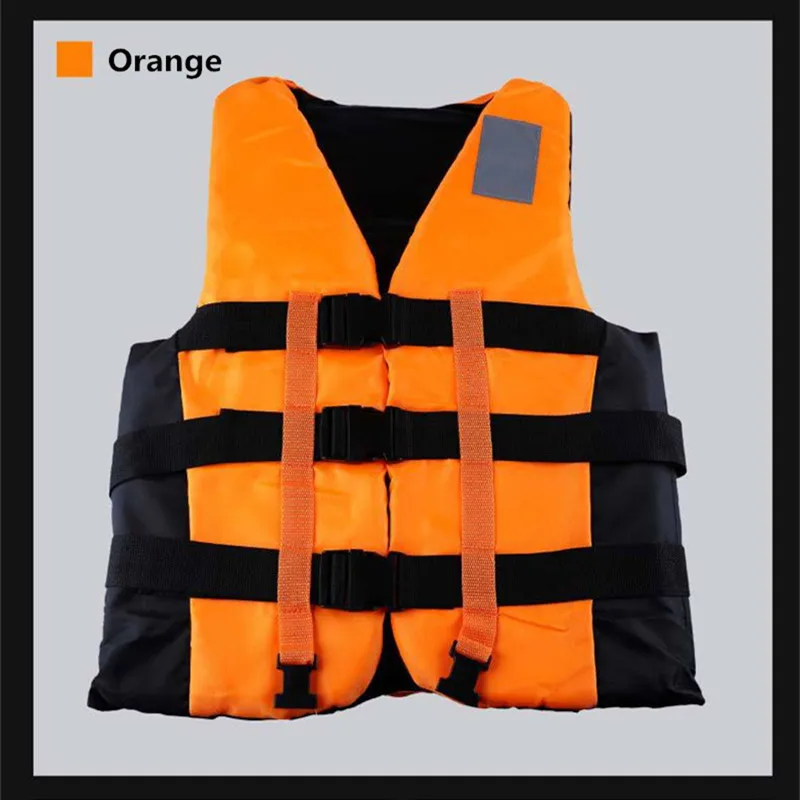 5 размеров профессиональная купальная полиэстер взрослый спасательный жилет набор для выживания для спасательный жилет серфинг L423OLB - Цвет: Orange M 50 to 60 kg