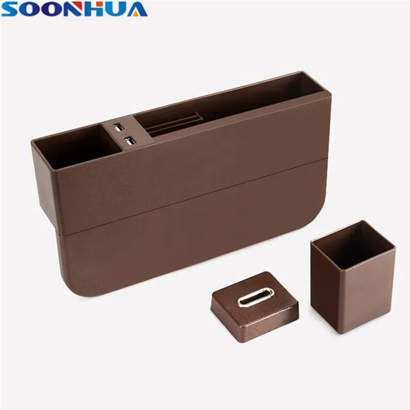 

SOONHUA Qi Wireless Charger Multifunctional Car Storage Box For iPhone X 8 Plus Fast Wireless Charging Adapter For Samsung S8