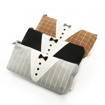 

Banquet Suit Pencil Case Creative Stationery Pen Bag For Boys Girls Kawaii School Supplies Cute Durable Canvas Pencil Box Gift