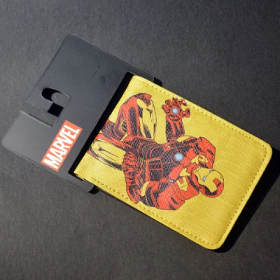 Мужской тонкий кожаный бумажник Комиксы DC Marvel Мстители Тор Халк бумажник Spiderman логотип Кредитная Oyster Лицензионная карта кошелек - Цвет: marvel6