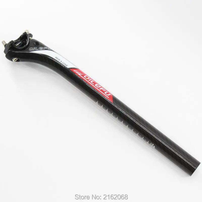 New QILEFU Road bike 3K full carbon seatpost Mountain carbon bicycle