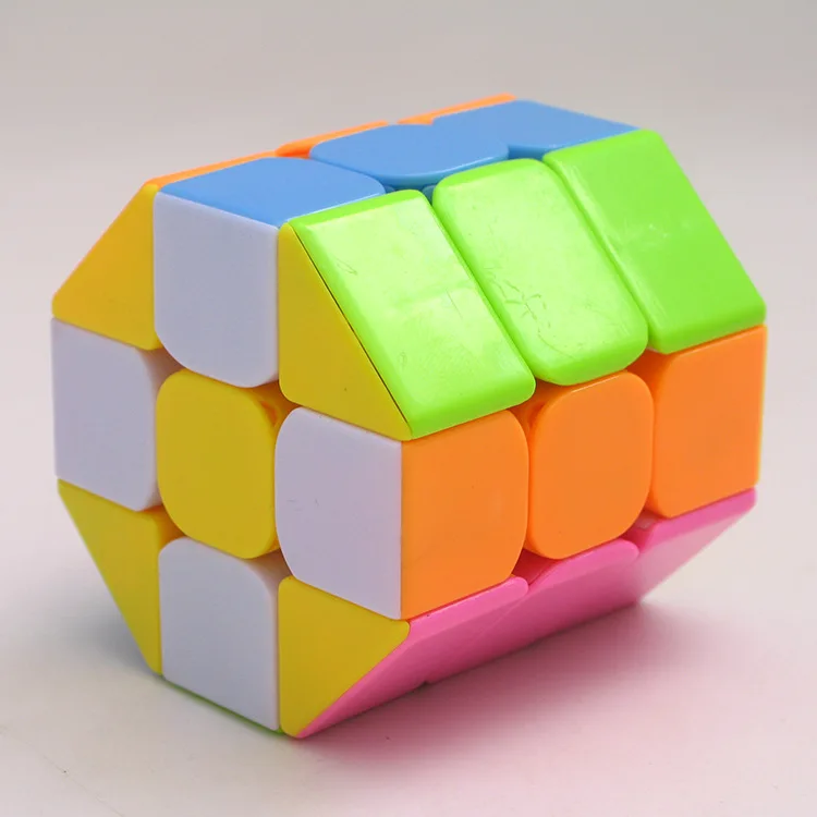 QIYI восьмиугольник в форме цилиндра или Куба Stickerless Cube Скорость Твист Головоломка Развивающие игрушки Cubo Magico игрушки для детей