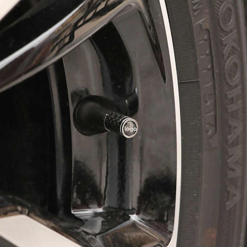 5 комплектов шина колпачки автомобиль эмблемы логотипа Тюнинг автомобилей клапан крышки шины крышки клапана углеродное волокно украшения автомобильные аксессуары