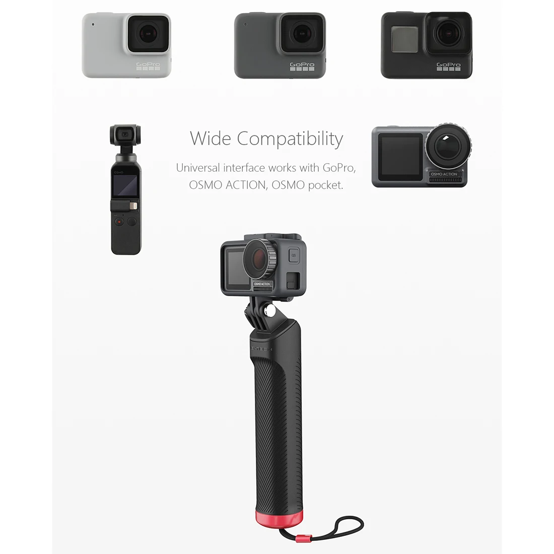 

PGYTECH Action Camera Floating Handle Hand Grip for OSMO ACTION / OSMO POCKET / Gopro Sports Camera