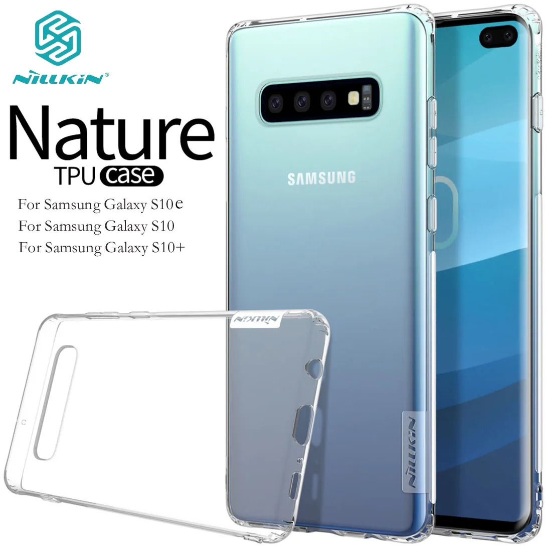 

For Samsung Galaxy S10e S10 S10+ Case Nillkin Nature Transparent Clear Silicon Soft TPU Back Cover for Samsung Galaxy S10 Plus