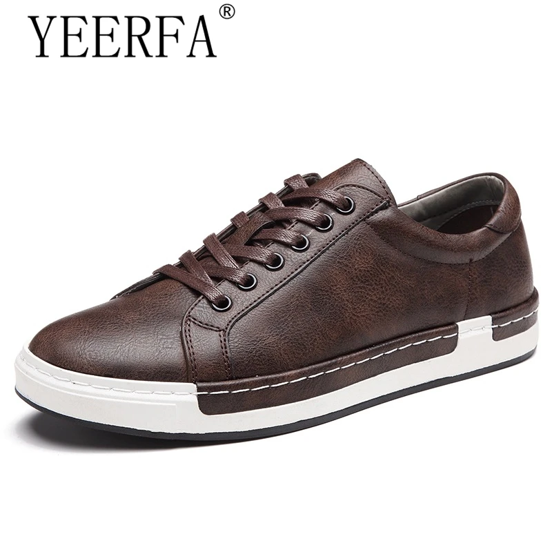 

Autumn New Casual Shoes Mens Leather Flats Lace-Up Shoes Simple Stylish Male Shoes Large Sizes Oxford Shoes For Men