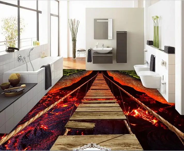 Custom photo 3d flooring mural self adhesion wall sticker 3 d