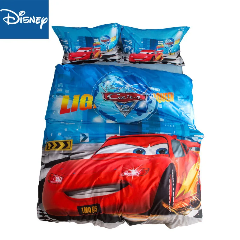 Comforter bedding sets twin size duvet covers full bed spreads fitted sheet 3-5pcs Lightning McQueen Cars children birthday gift