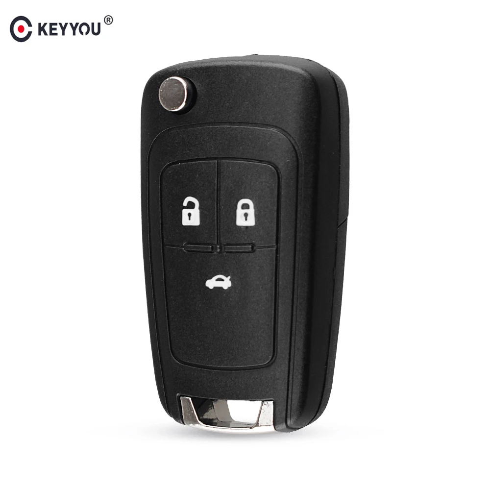 

KEYYOU 3 Button Replacement Flip Remote Key Shell Case Cover For Opel Vauxhall Insignia Astra J Zafira C Mokka Key HU100 Blade