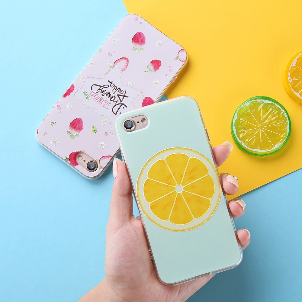 

For iPhone 7 8 6 6S Plus X XS 10 Case Silicone Fresh Summer Girl Phone Cover For iPhone 6Plus 7Plus Cases For iPone X 6 S 7 8