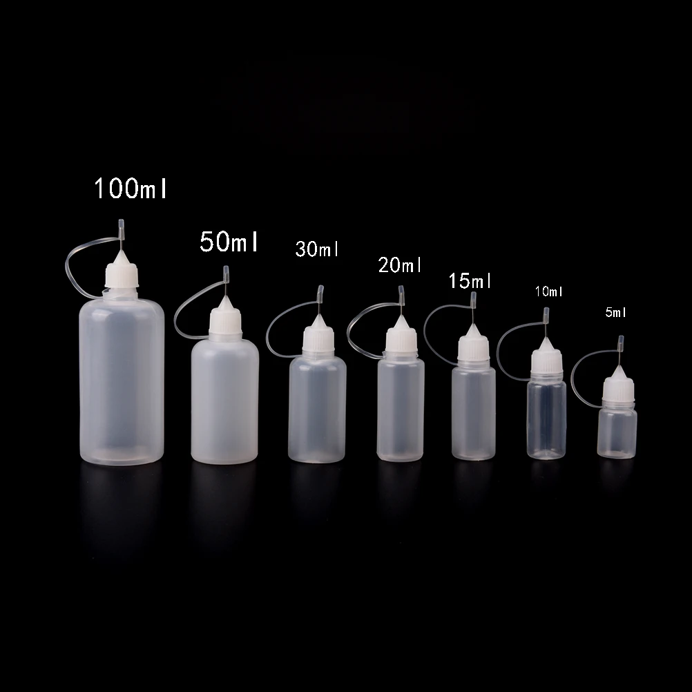 

5-100ML E Liquid Bottles Oil Bottles PE Plastic Needle Cigar Travel Cigarette Dropper Bottles Empty Long nose smoke oil