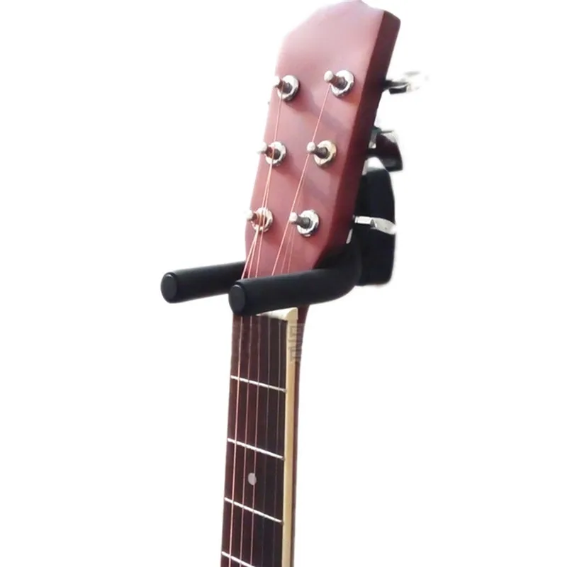 Negro Soporte de suspensi/ón para guitarra el/éctrica Soporte para montaje en pared con gancho en rack para todos los tama?os de juego de guitarra