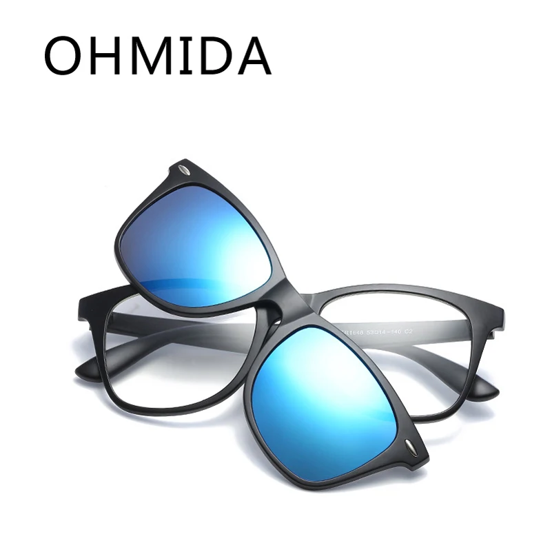 Женские и мужские солнцезащитные очки OHMIDA брендовые дизайнерские зеркальные на