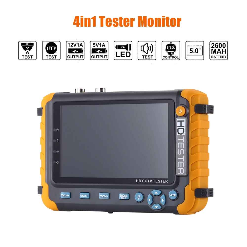 

5 inch 4IN1 tester monitor Camera Tester 4K 1080P IPC CCTV Monitor Video Audio POE Test Touch Screen HDMl CAM CCTV Screen