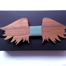 Дизайн мужской галстук Галстук-бабочка s модный Индивидуальный аксессуар Крылья Ангела твердый хороший деревянный лук галстук для свадьбы