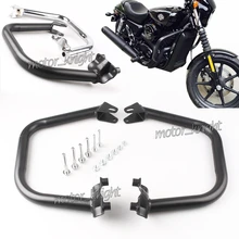 Мотоцикл усы защита двигателя Highway Crash Bar для Harley Street 500 750 XG500 XG750 черный хром