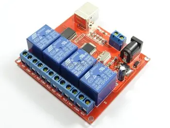 

WQScosea Q8S-14 DC USB 12V 4-Channel ULN2803 Relay Module Upper Programmable Computer PC Smart Switch Controller Home Automation