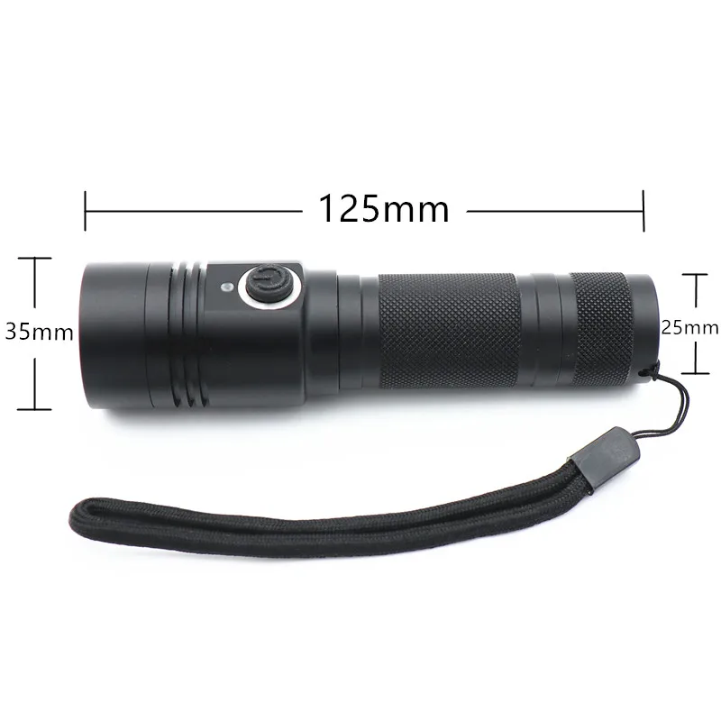 1000lm Mini Portable Led Flashlight Pocket Light T6 Portable Keychain Light Penlight Waterproof Lantern 18650 Torch