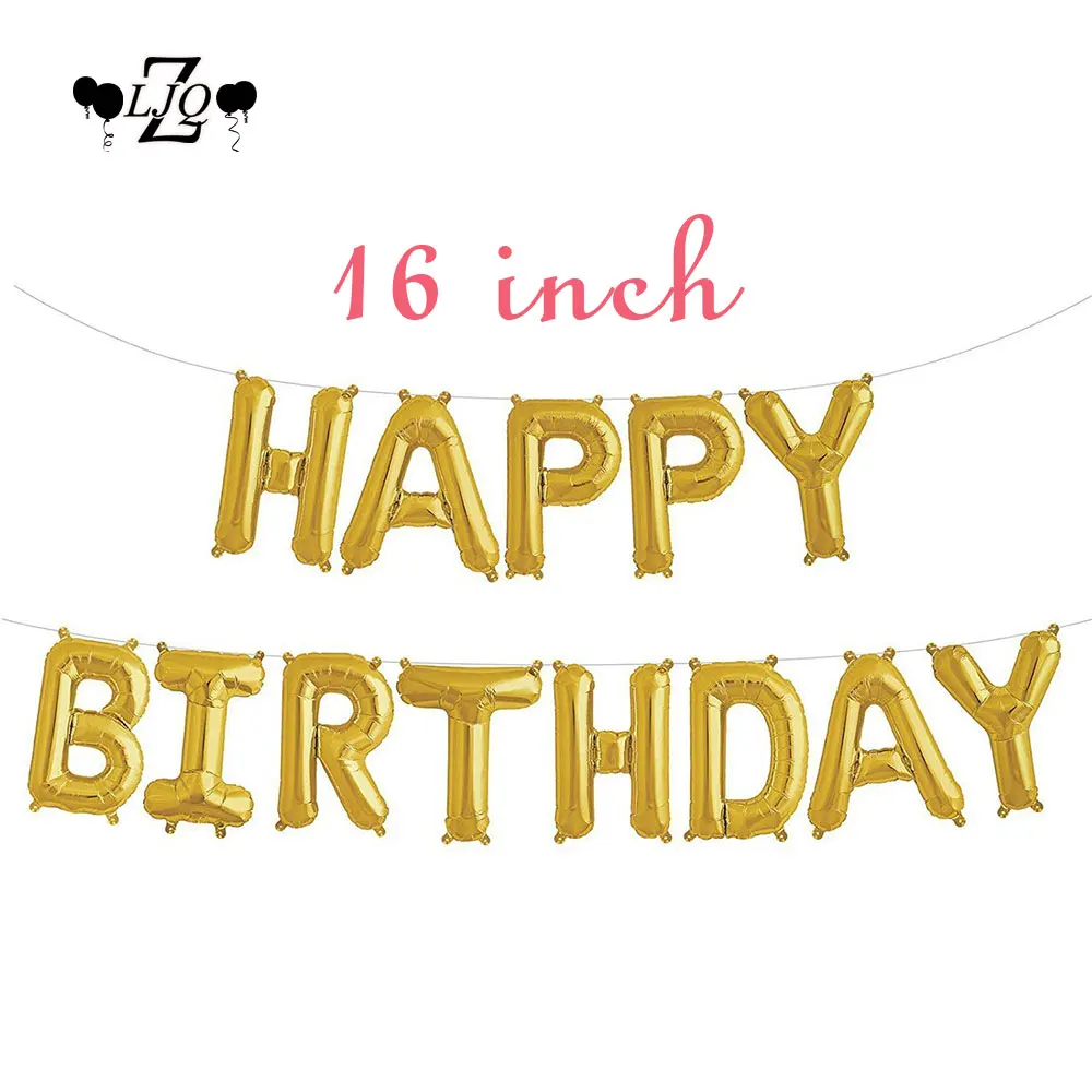 ZLJQ 35th День Рождения украшения Happy Bday баннерный набор B day праздничные