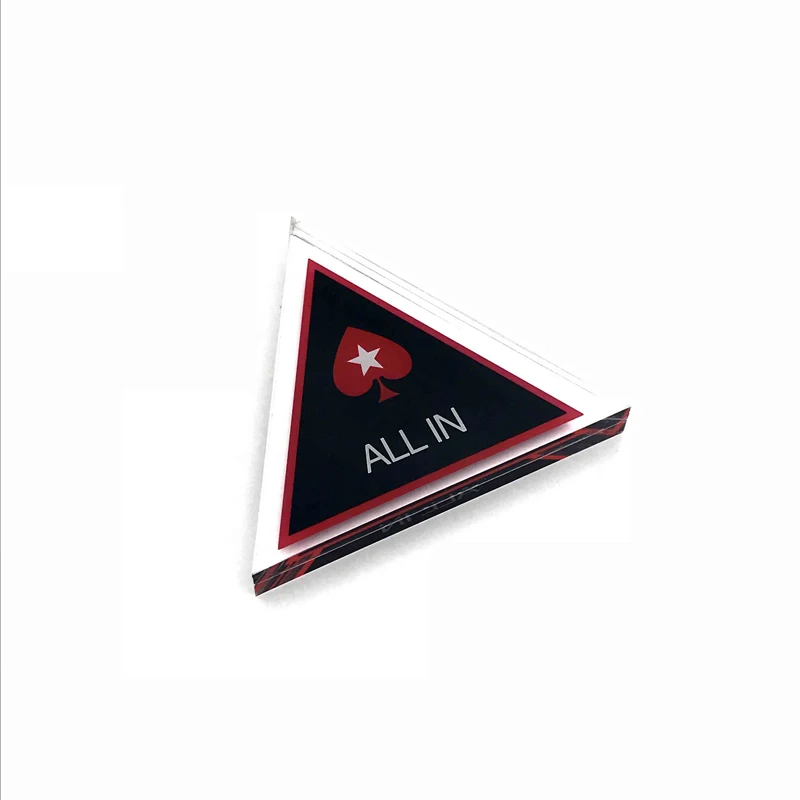 New Baccarat Texas Holdem Poker All In Button Triangle Acrylic All In Button Texas Hold'em PokerStars ALL IN Poker Cards Guard New Baccarat Texas Holdem Poker All In Button Triangle Acrylic All In Button Texas Hold'em PokerStars ALL IN Poker Cards Guard