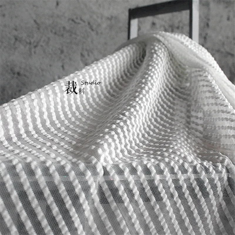 

45cm*150cm/piece Concave and convex fabric three-dimensional stripes stretch fabrics creative diy fabrics
