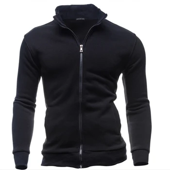 

2019 Winter Fashion Hoodies Men Hip Hop Mens Brand Solid Hooded Zipper Hoodie Cardigan Sweatshirt Slim Fit Men Hoody 3XL