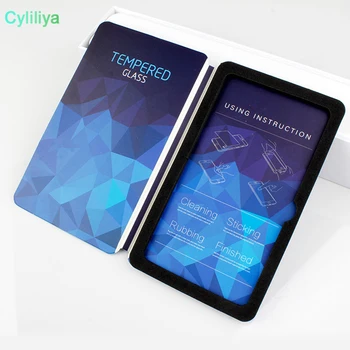 

Paper Packaging Retail Box with insert handle For iphone6s samsung s7 Mobile phone tempered glass screen protector 1000pcs/lot