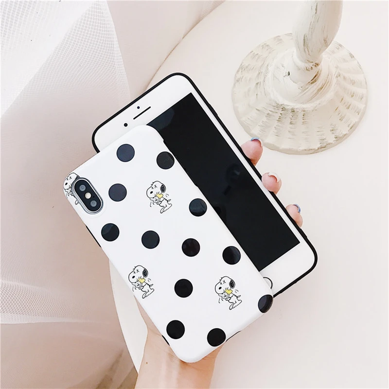 2018 новый милый чехол для Iphone 7 8 7plus X 10 с волнистыми точками глянцевый IPhone 6 6s Plus