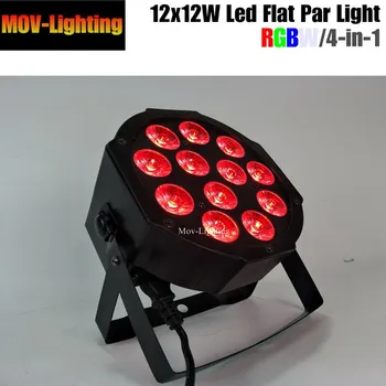 

12PCS/LOT FREE SHIPPING 12x12W RGBW 4 in 1 LED Flat Par Can ADJ LED Par Light