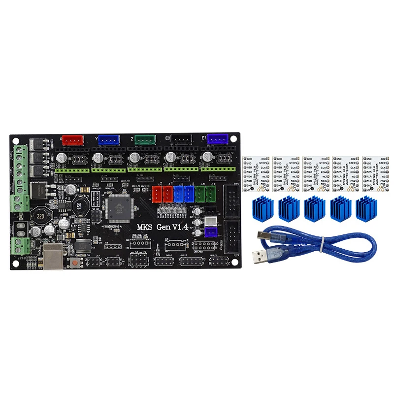 

New Style MKS Gen V1.4 4 layers PCB 3D printer kit with MKS Gen V1.4 RepRap board +5pcs TMC2208 Stepper Motor Mute Driver