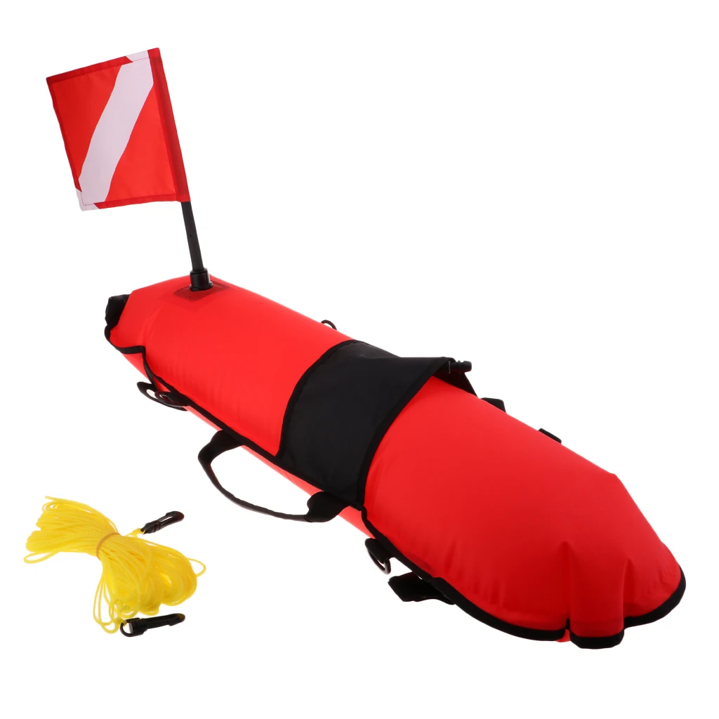 

Diving Floating Mat Water Surface Marker Inflatable Diving Buoy with Flag & Rope Universal Dive Float Surface Marker