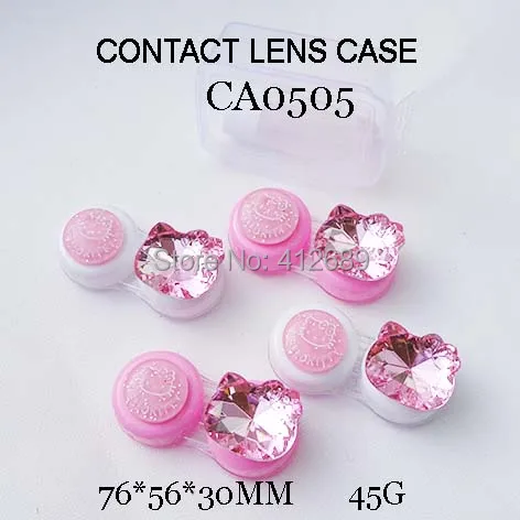 

contact lens case cute pain and tomato deco 2pairs travel box with zipper saving pu bag CA5707