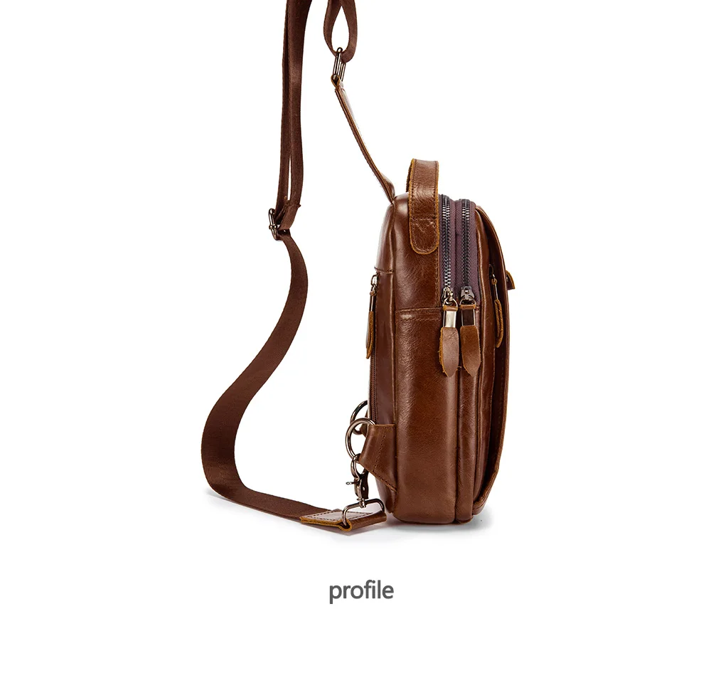 Genuíno dos homens Homens Saco Crossbody Pacote