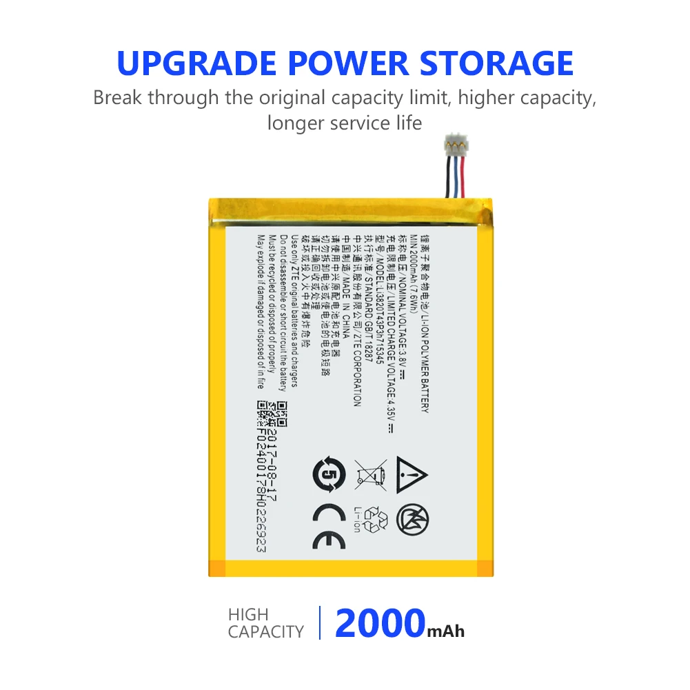Литий полимерный аккумулятор Li3820T43P3h715345 2000 мАч|Аккумуляторы для мобильных