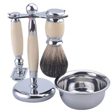 Набор держателей для бритья CSB из искусственного материала Ivor, щетка для бритья, бритва и мыльница, чаша для кружки, подставка, держатель для мужской чистки лица, набор для бритья, прибор